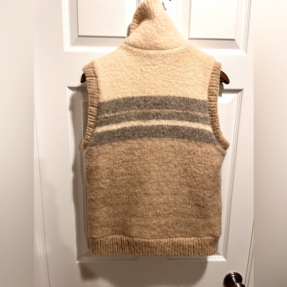 Vintage Amazing 100% Wool Sweater Vest From Caldwell For TipTop Sz S Zip front - Picture 8 of 13